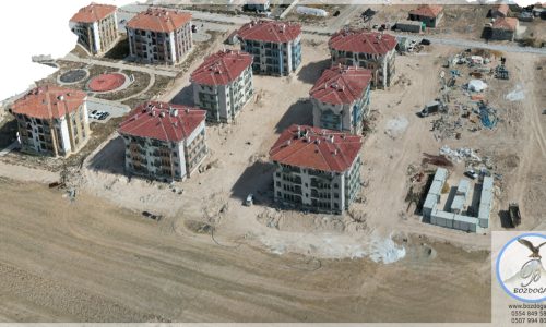 Aksaray Eskil Eşmekaya TOKİ Konutlarında Drone Uçuşu ile Arazi Düzenlemesi ve Fotogrametrik Ölçüm